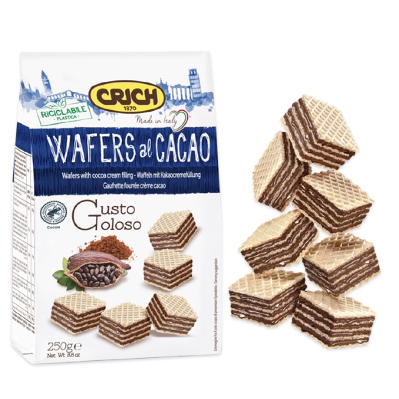 Bánh Xốp Ý Crich Waffer Nhiều Vị [ 250Gr ]