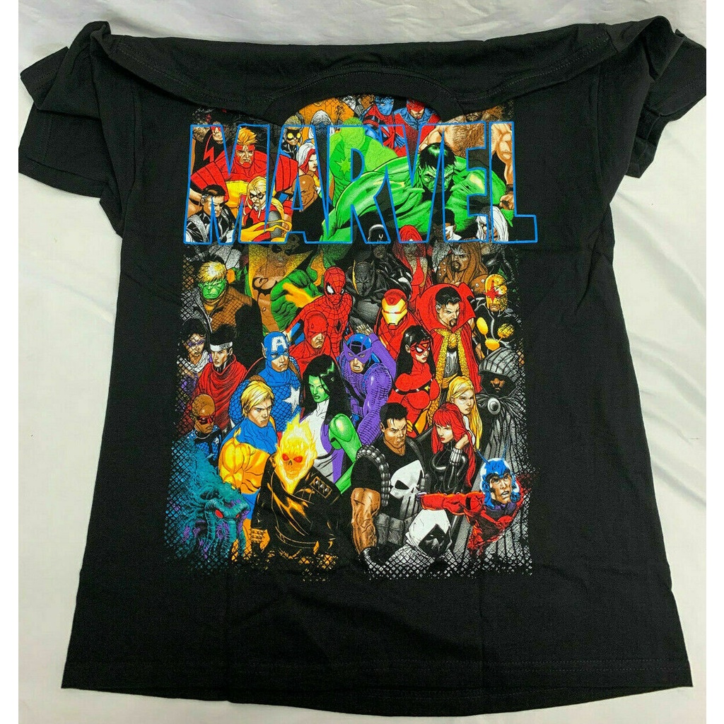 Marvel Superhero Collection T-shirt Black Short Sleeve Top