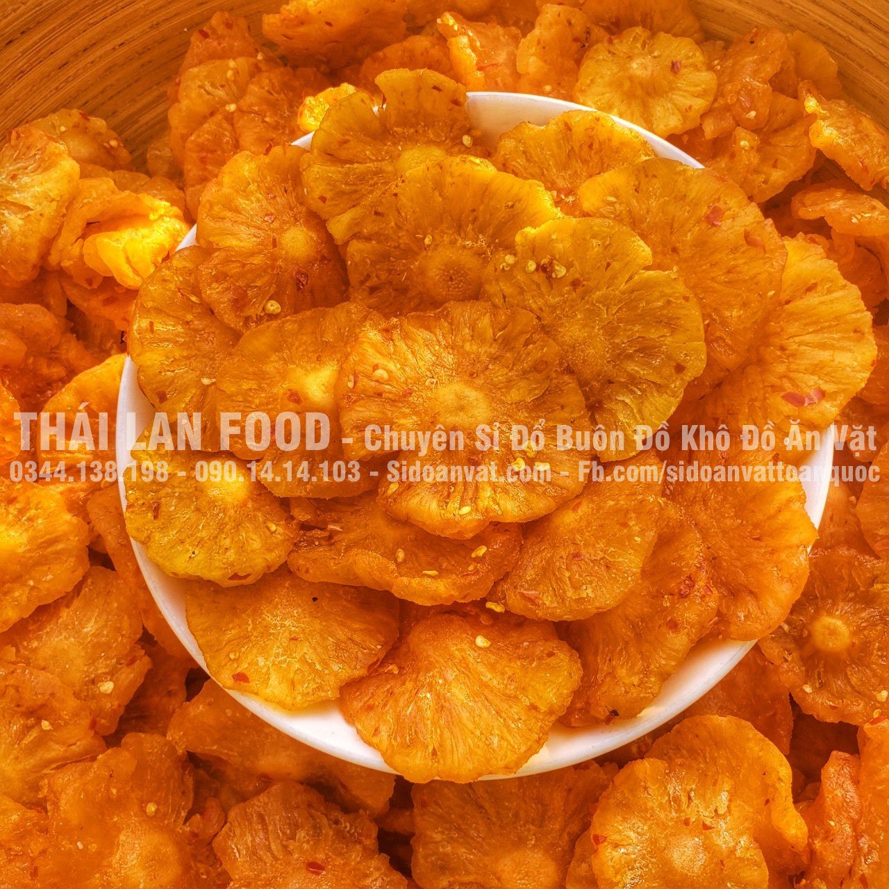 Thơm Sấy Dẻo Muối Ớt Thái Lan Lon 500gram