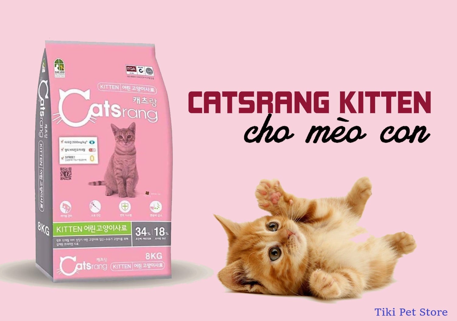 Hạt Khô Cho Mèo con Catsrang Kitten 1.5kg