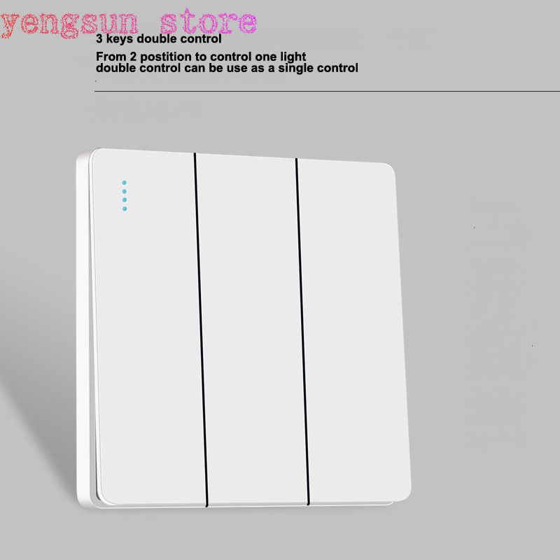 【TopazTrove】white Push on off Wall Switch 1Gang 2Gang 3Gang 4Gang 1Way ...