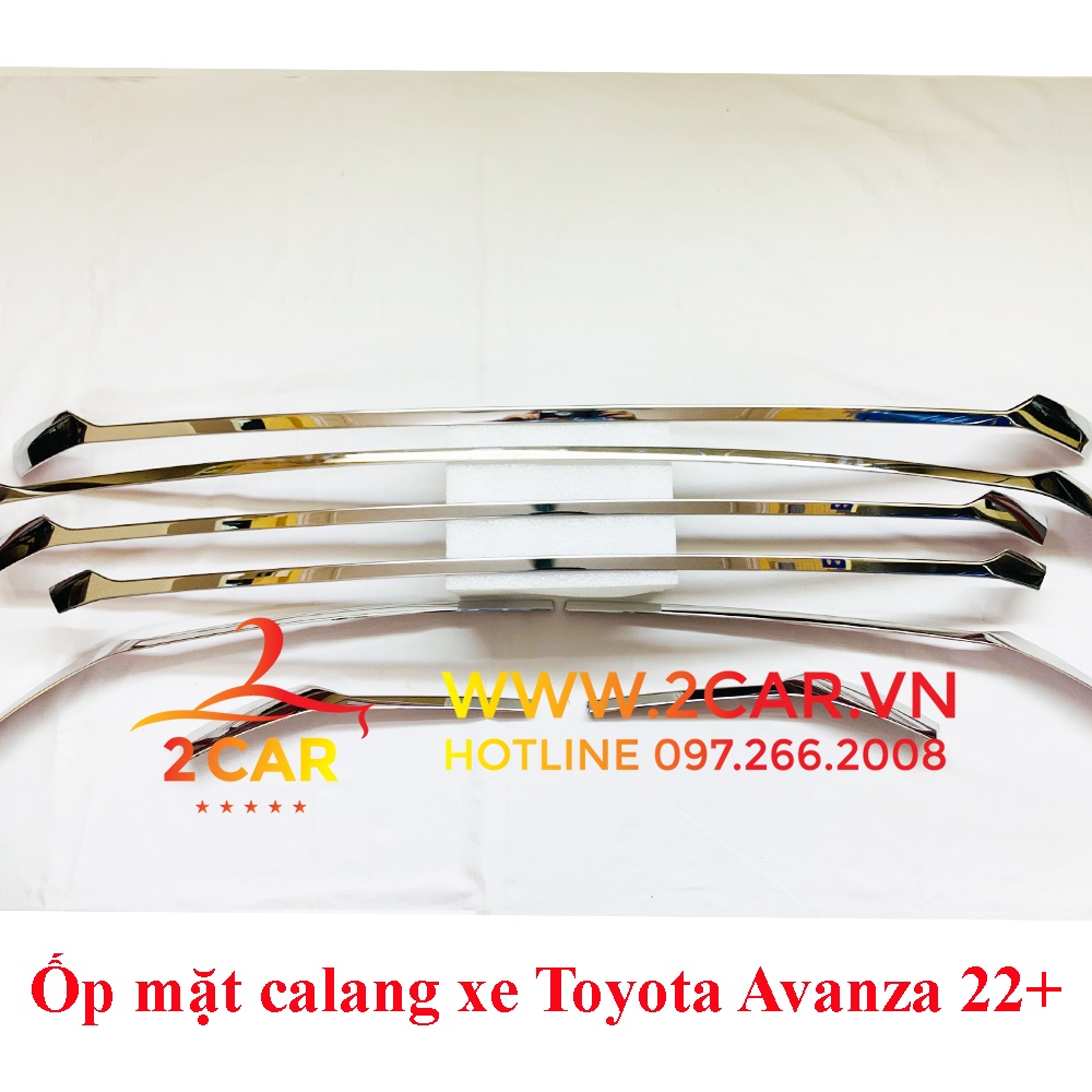 Ốp trang trí mặt ca lăng dưới, calang dưới xe toyota avanza 2022 2023 chất liệu inox cao cấp