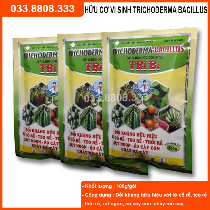Chế phẩm hữu cơ vi sinh Trichoderma Bacilius ( tribi )gói 100g