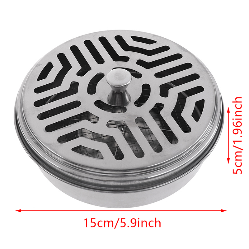 Mosquito Coil Holder Coil Incense Burner with Mesh Stand Camping Garden.