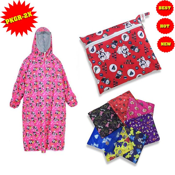 Loại 1 - áo mưa bít trẻ em vải dù nhiều size - áo mưa trẻ em loại không xẻ tà - áo mưa bông bít quây