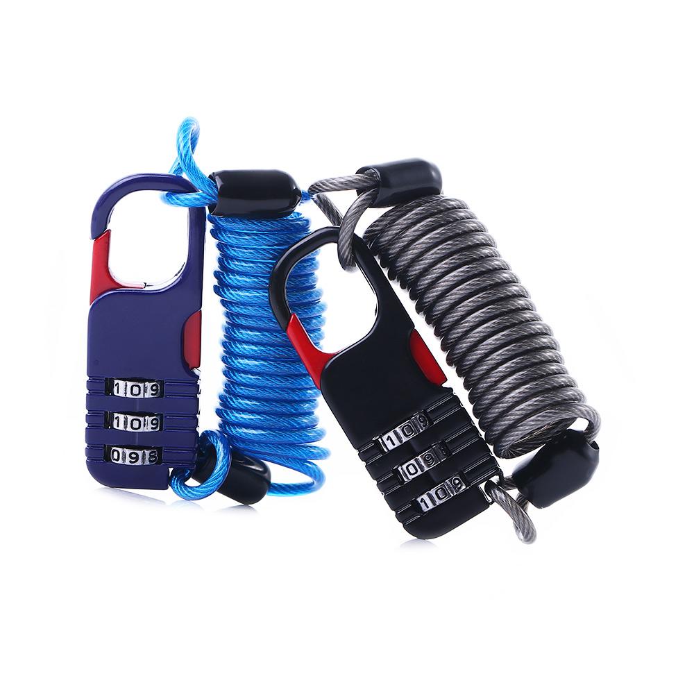 SWALLOWED Mini Metal Safety Accessories Cable Bicycle Accessories Cable Lock Bicycle Lock Security Lock Cable Lock Helmet Lock