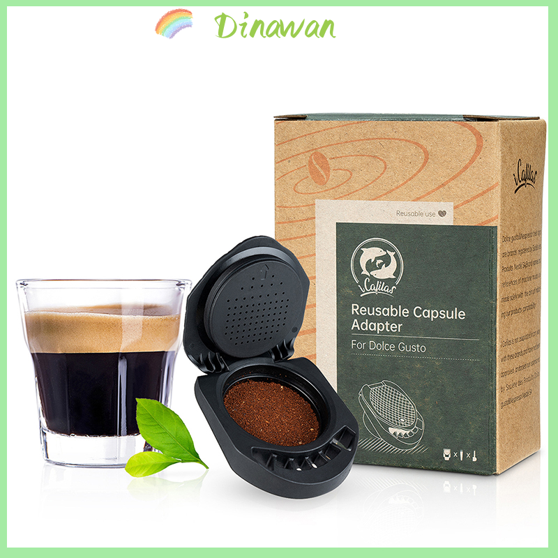 Dinawan Reusable Capsule Adapter for Dolce Gusto Coffee Convert Compatible with Genio