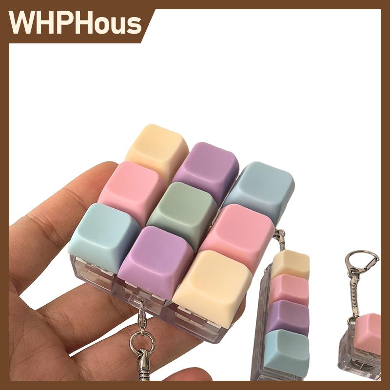 WHPHous 1 4 5 9 Keys Mechanical Keyboard Axis Tester Fidget Button Keycap Fidget Keychain Keyboard Keychain Toy Finger Keyboard Caps Toy