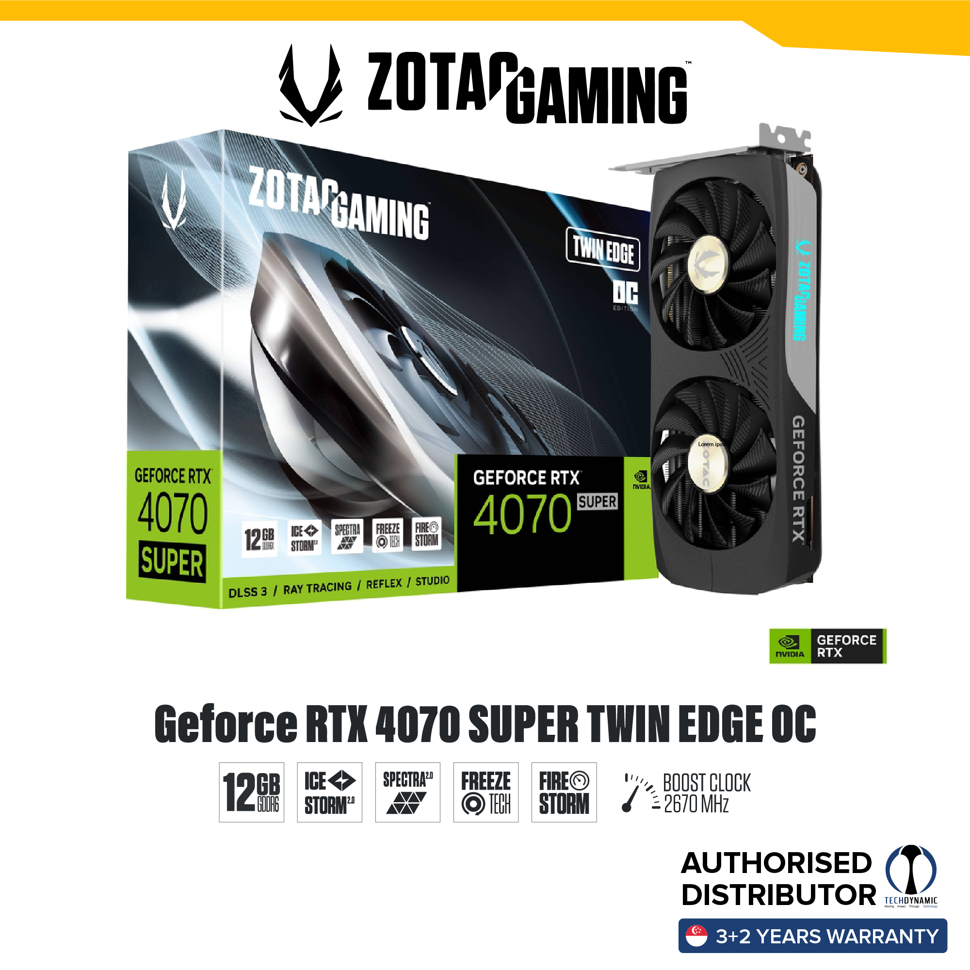 ZOTAC RTX 4070 SUPER TWIN EDGE OC 12GB | Lazada Singapore