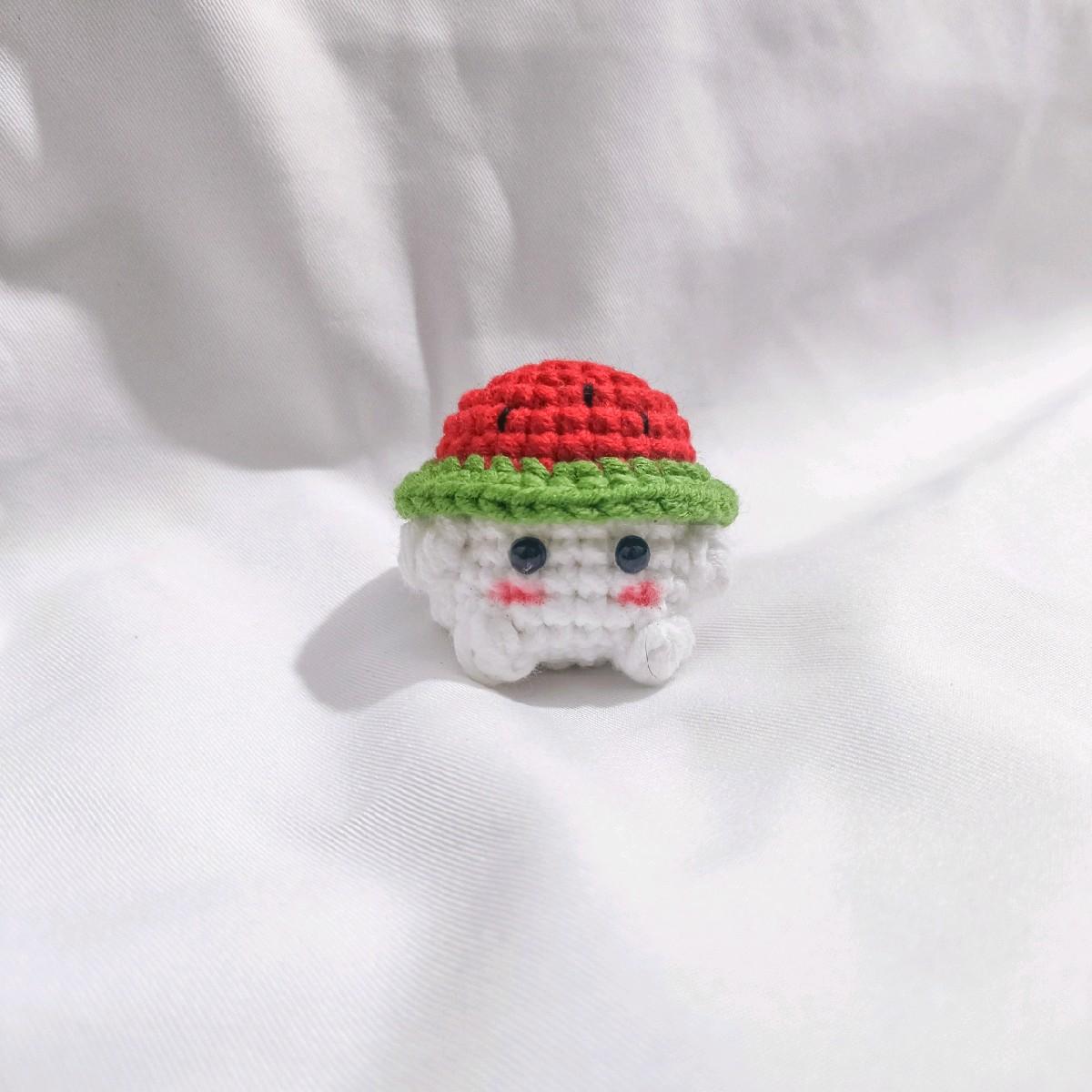 Móc khóa bé nấm bằng len handmade