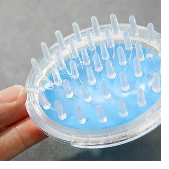 Bàn chải massage da đầu, Lược gội đầu bằng silicon nhiều màu cao cấp