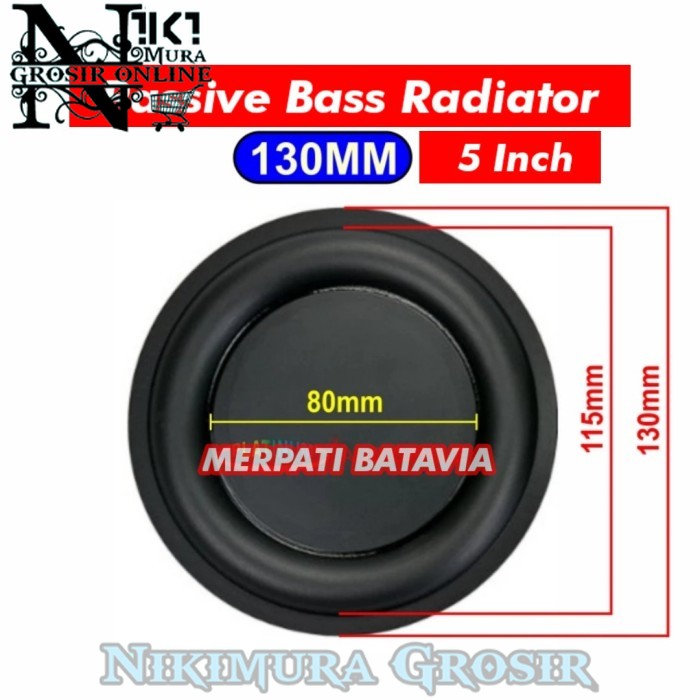 Passive Bass Radiator inch PBR 130mm Pasif Subwoofer Membran