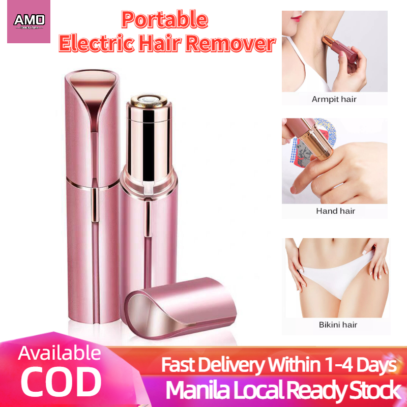 1-3 days delivery】AMO Lipstick Electric Shaver Face Armpit Hair Remover  Private Part Hair Removal machine Women's Lip Hair Leg Hair Removal Device  new USB rechargeable electric hair removal shaped female facial epilator