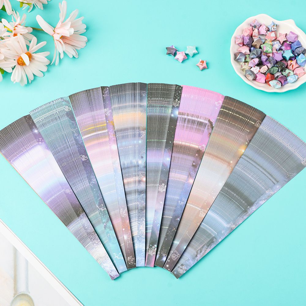 Hand Kawaii Party Decoration Simple Pattern Craft Paper Origami Arts Crafting Outer Space DIY Origami Star Origami Origami Paper Sky Stars Paper Paper Strip. 