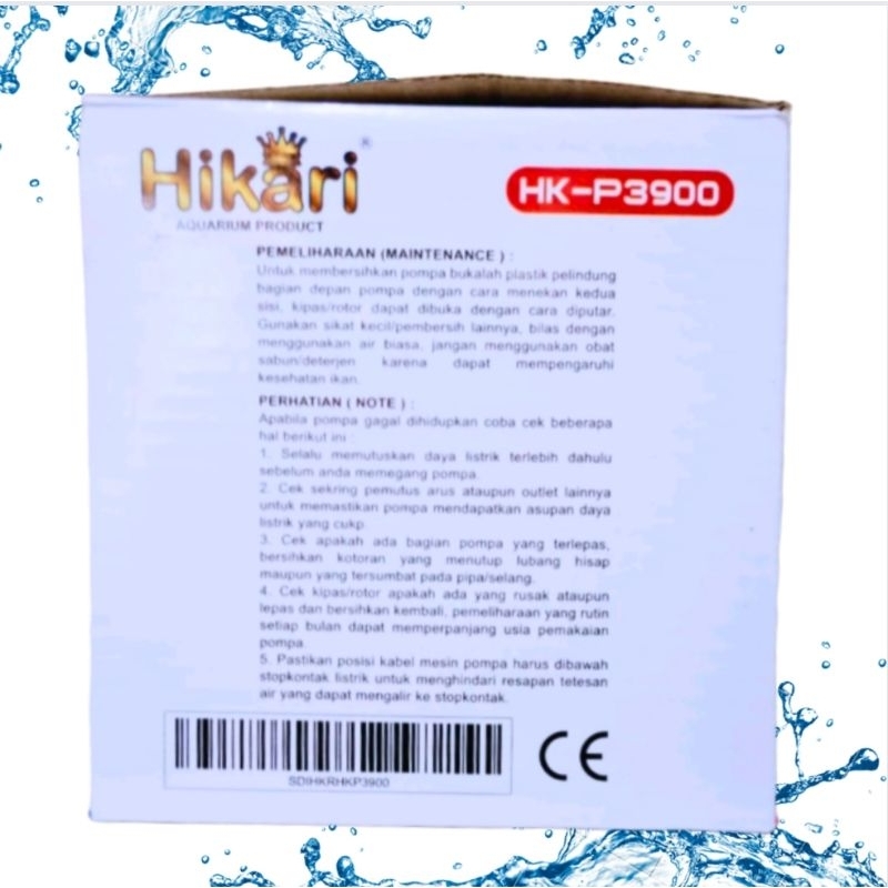 Pompa aquarium kolam HIKARI HK P 3900