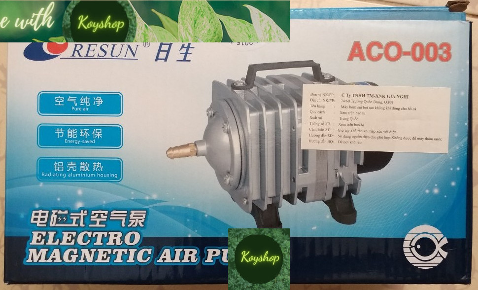 Máy thổi khí oxy resun aco-003 công suất 35w cho cá cảnh