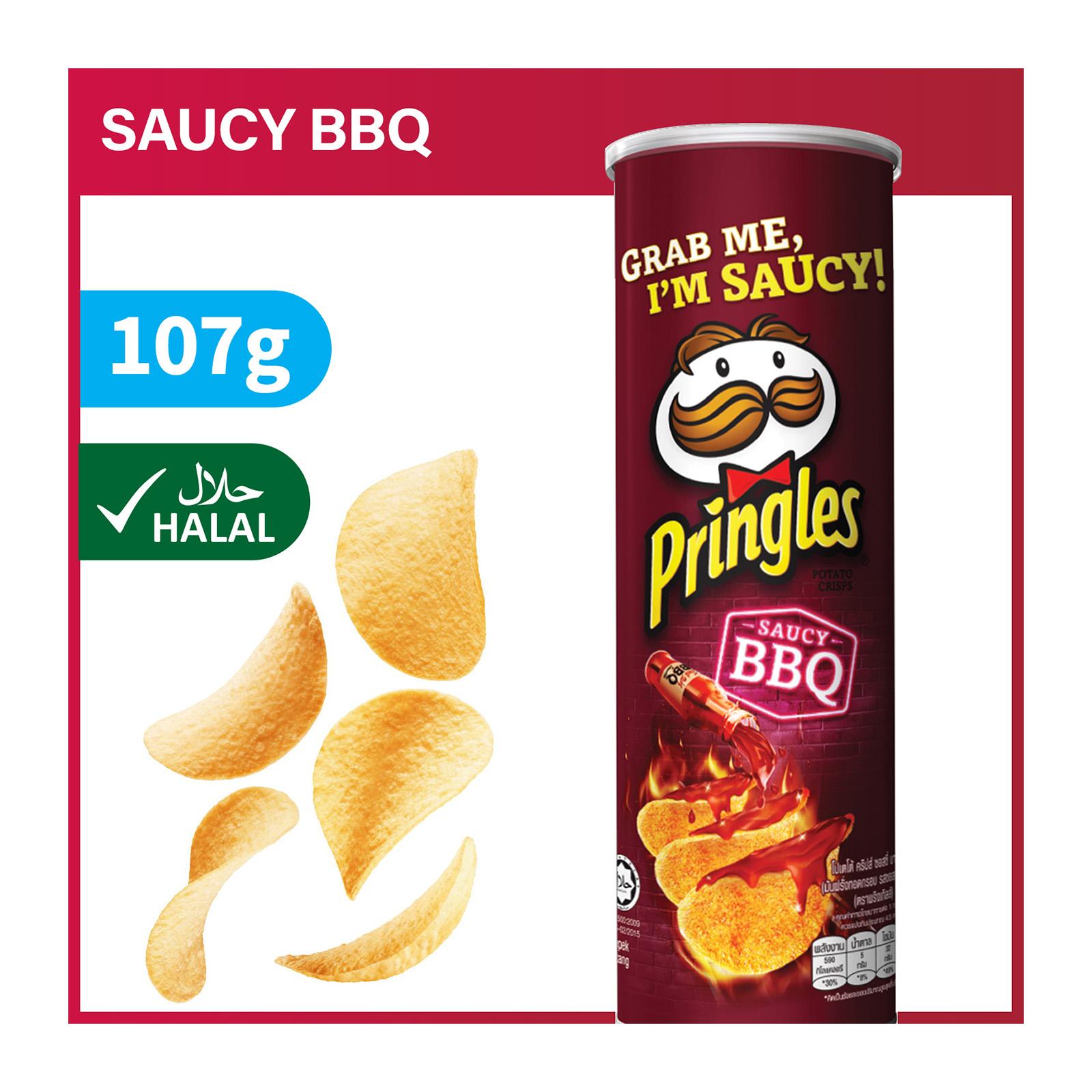 Ready Stock Malaysia Pringles Potato Crisps Saucy Bbq 107g X1package Lazada 4453