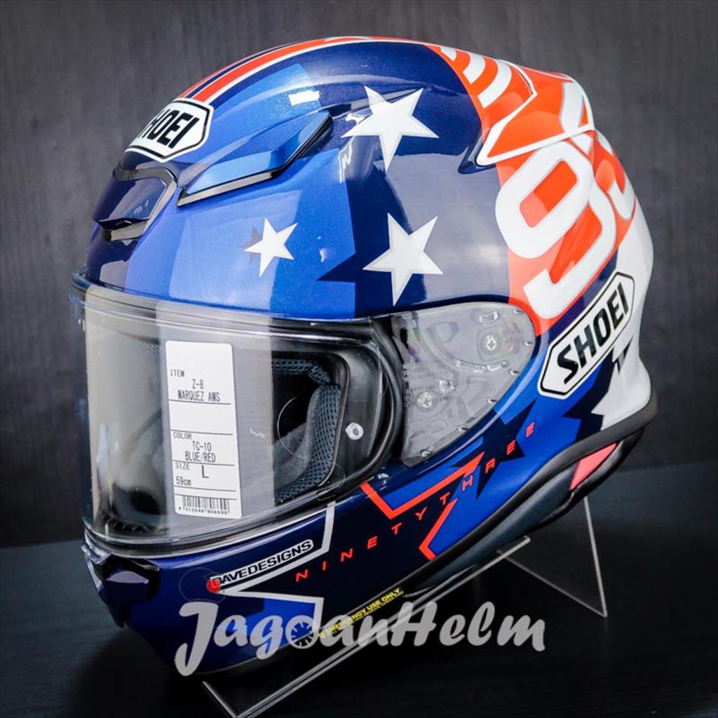 SHOEI HELM Z8 MARQUEZ AMERICAN SPIRIT TC10 SINGLE VISOR SNI Helmet