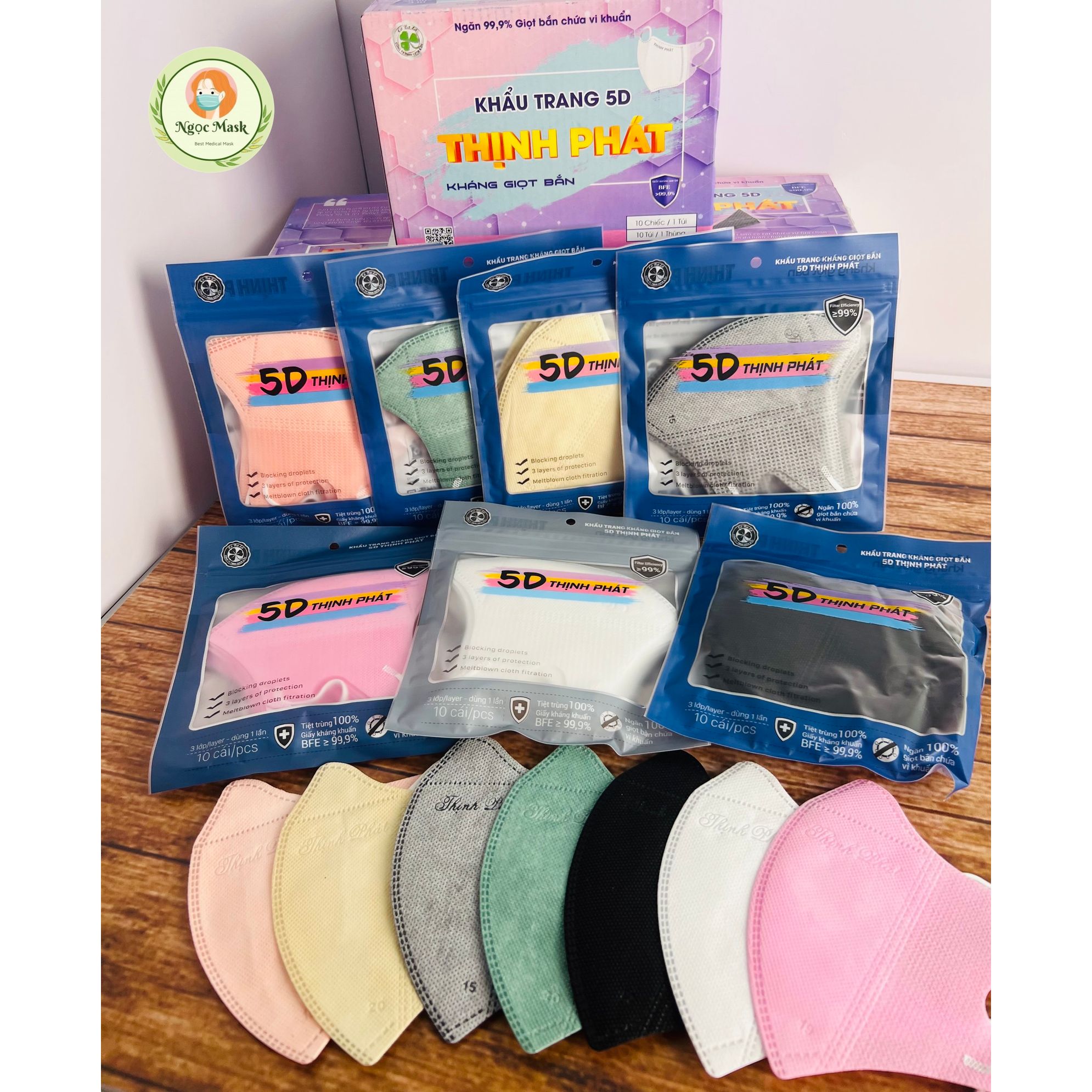 [SET 200] CHIẾC KHẨU TRANG 5D THỊNH PHÁT
