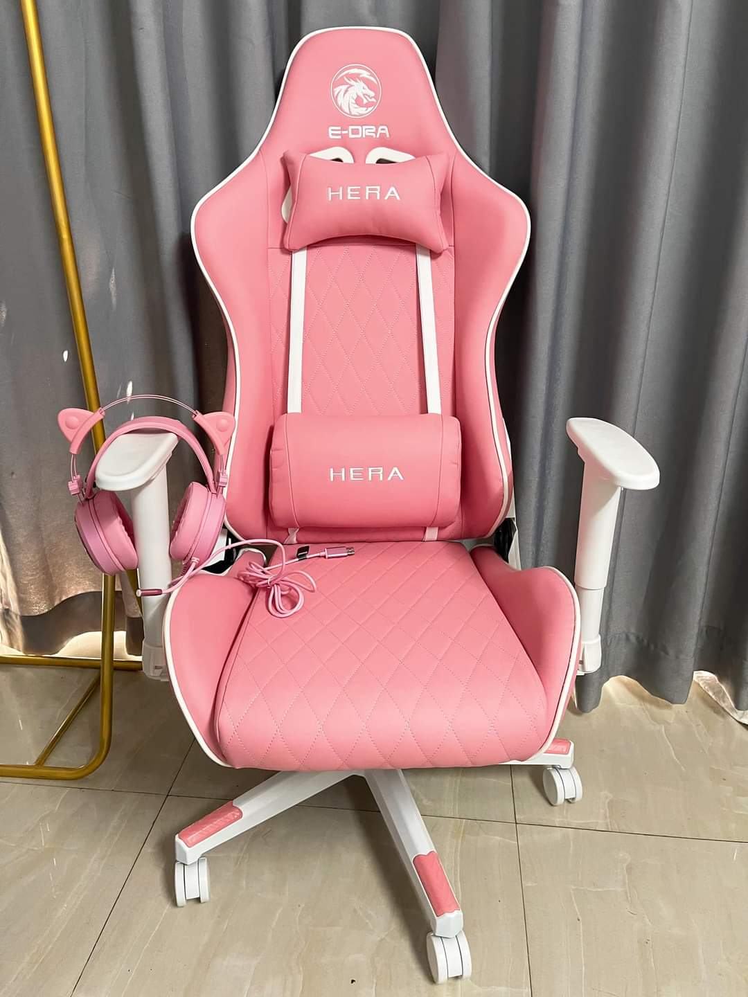 Ghế gaming E-Dra Hera EGC224 Pink White