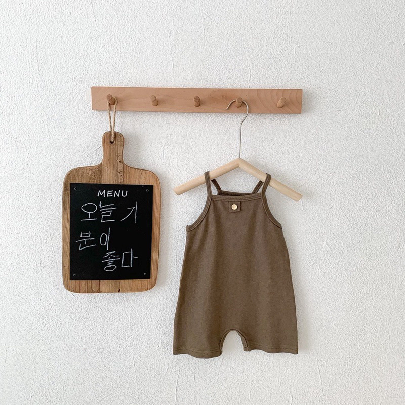 Romper hai dây cotton mềm mát cho bé gái