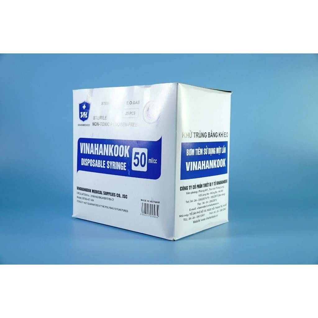 ✅ Bơm Tiêm Vô Trùng Vinahankook (Loại Lớn 50cc) -VT0179 - Y Tế Vạn Thành