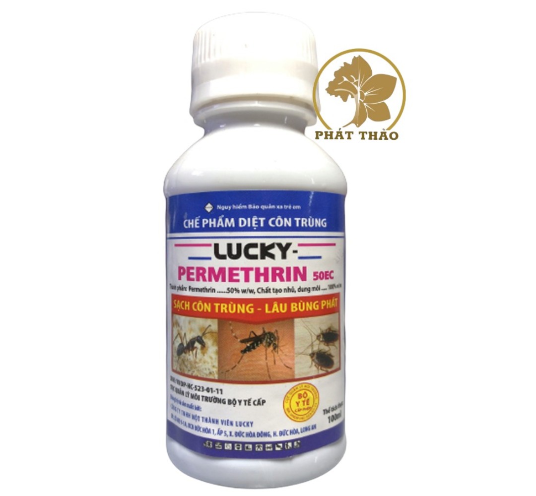 CHẾ PHẨM DIỆT CÔN TRÙNG LUCKY-PERMETHRIN 50EC Chai 100ml