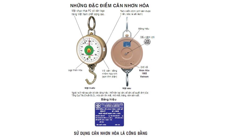 Cân treo Nhơn Hòa 150 Kg