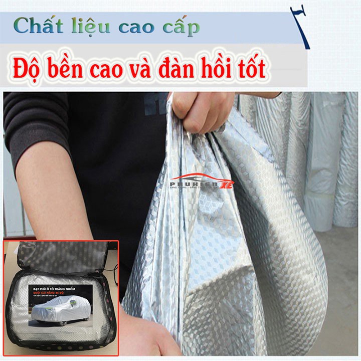 Bạt Che Phủ Xe Mitsubishi Attrage Cao Cấp (bạt 3 lớp Tráng Nhôm, chống xước) size 3M