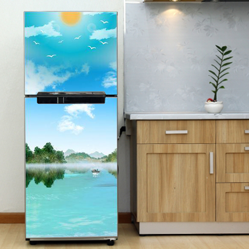 [HCM]Decal trang trí tủ lạnh hình phong cảnh mẫu 4