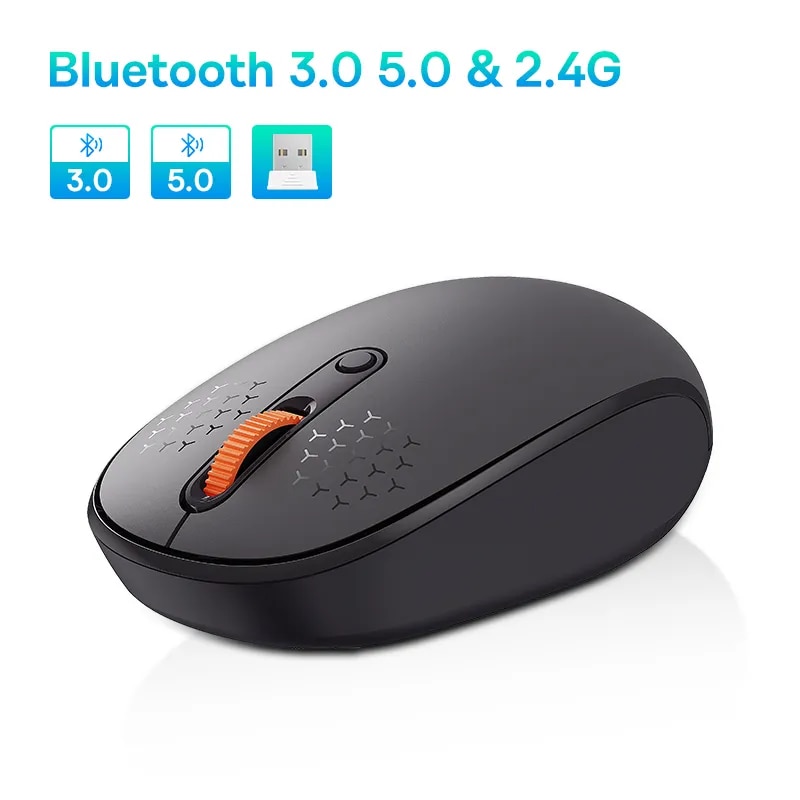 Baseus Mouse Bluetooth Wireless Computer 1600DPI Silent Mouse With 2.4Ghz USB Nano Receiver For PC Macbook Tablet Laptop
