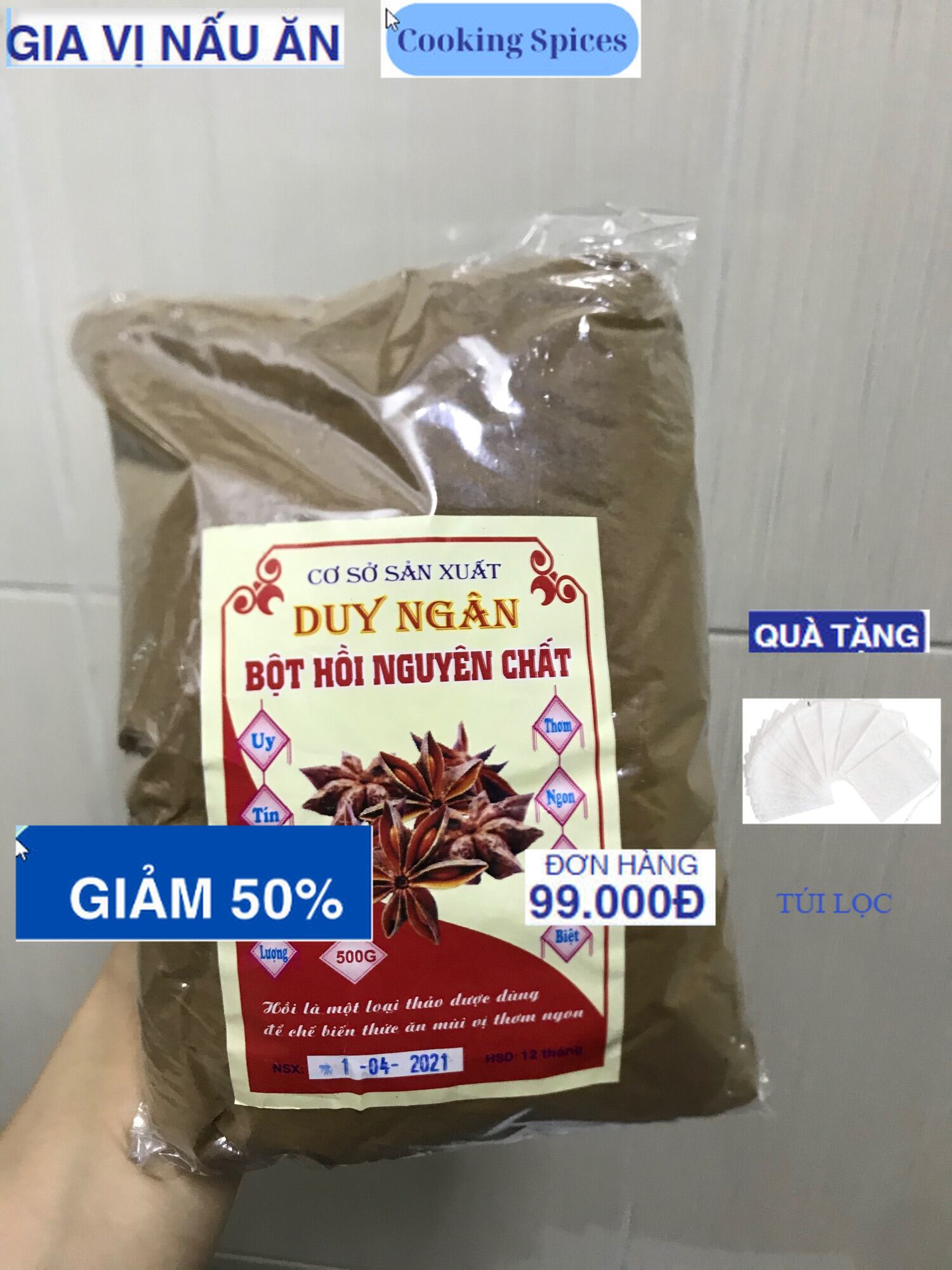500gr Bột Hồi xay nguyên chất