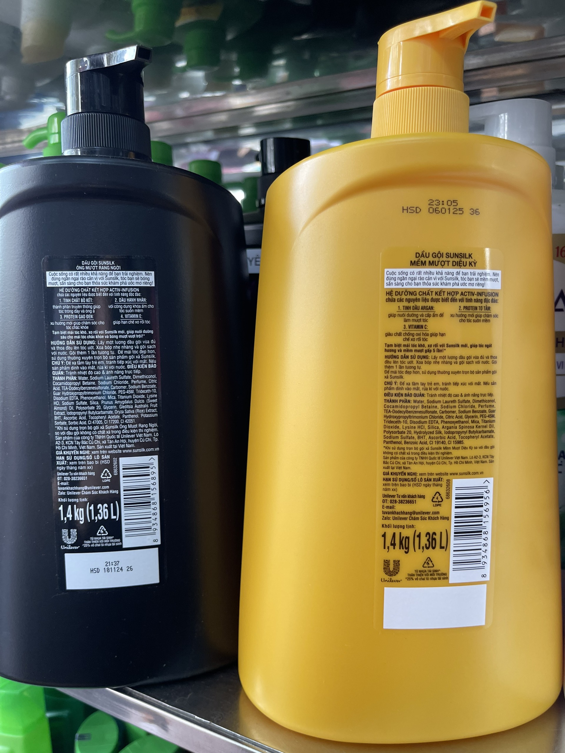 DẦU GỘI ĐẦU SUNSILK CHAI TO 1,4KG