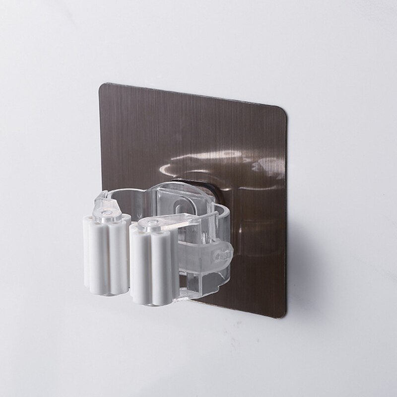 Mop Hook Adhesive Multi-Purpose Hooks Wall Mounted Holder RackBrush Broom Hanger Kitchen Bathroom Organizer