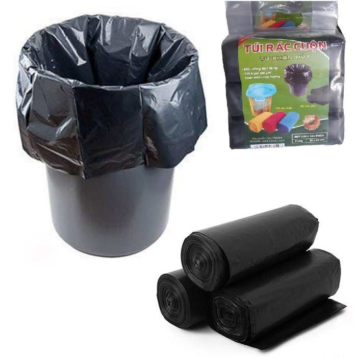SET 3 Túi rác đen dày dai tự phân huỷ cỡ lớn tiện lợi