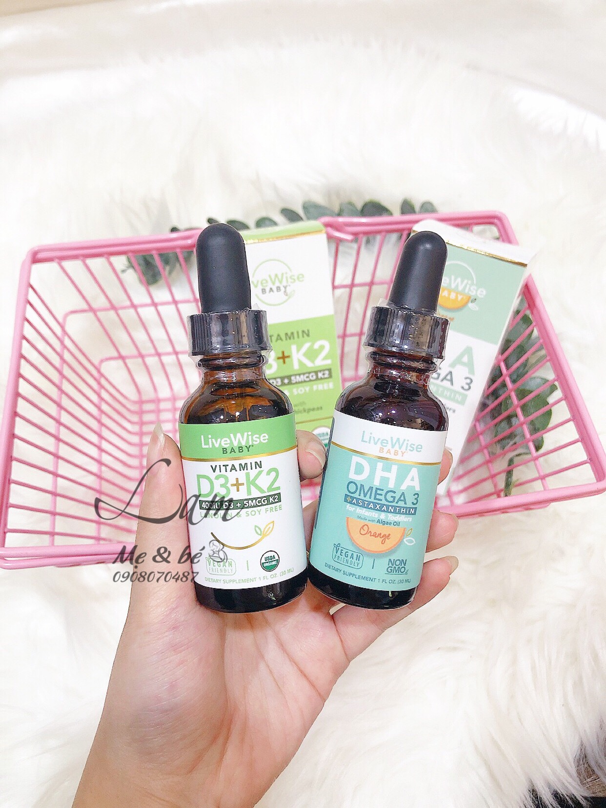 VITAMIN D3K2 VÀ DHA ORGANIC LIVEWISE CHO BÉ TỪ SƠ SINH