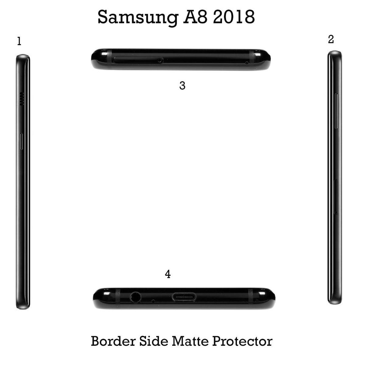 Samsung Galaxy A8 2018 Complete all Sides Border Matte Protector For Samsung Galaxy A8 2018