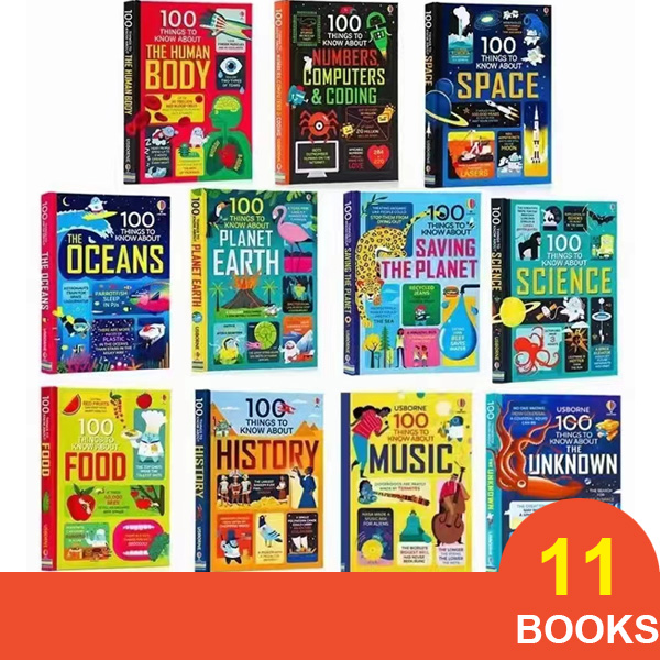 11冊セットUsborne100 things to know about SG STOCK] Usborne 100 Things to know about Series (11 Books