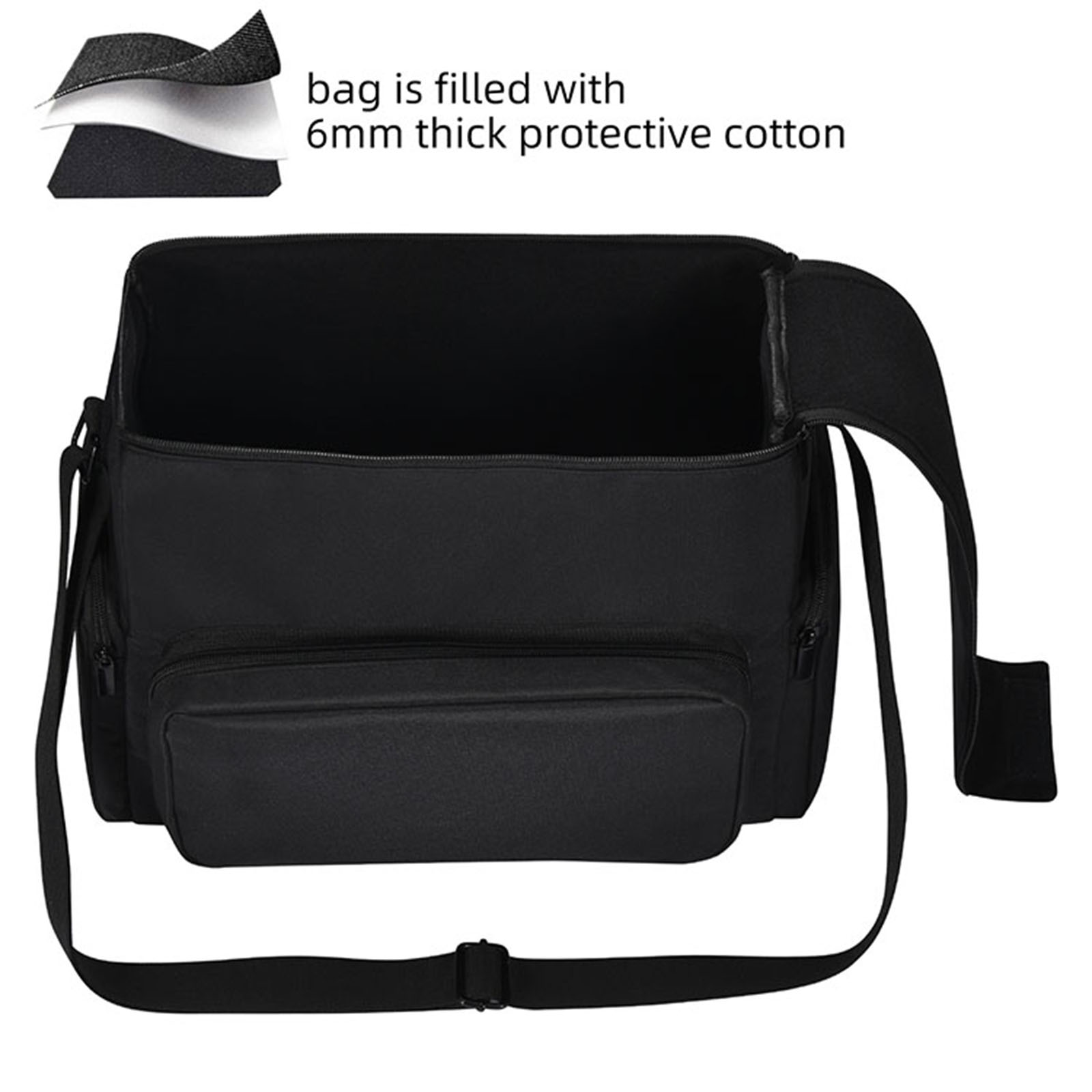 Black Multifunctional Storage Bag Accessories for JYX S55 Karaoke Wireless Bluetooth Speaker