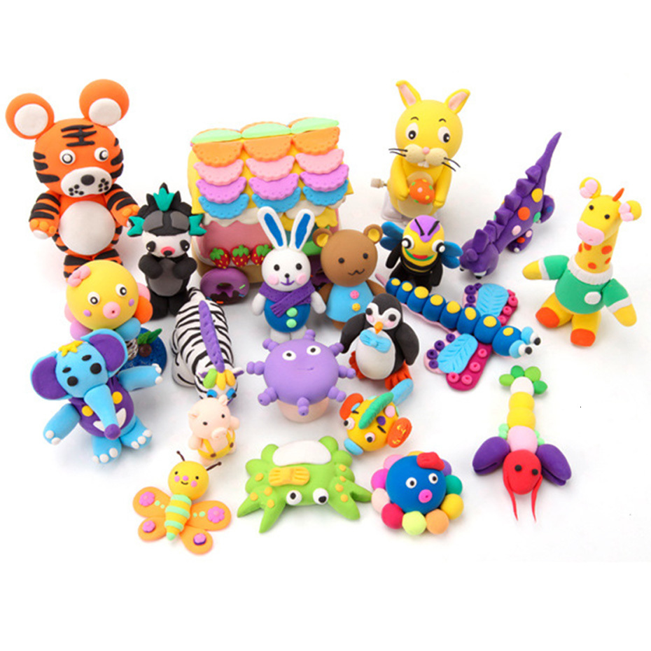 【GlobalTrendz】36 Colors/Set Fluffy Slime Soft Clay Antistress Light Plasticine Slime Sand Fidget Gum Polymer Clay For KidsToys. 