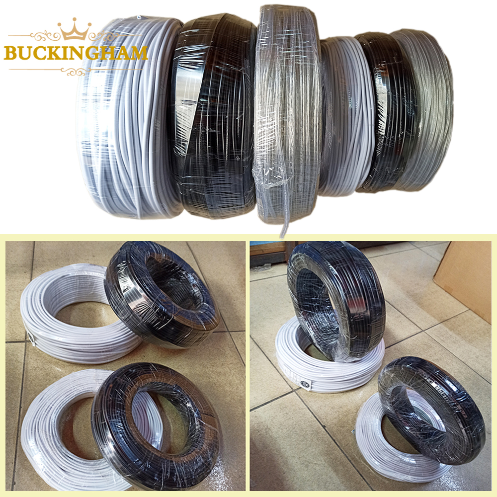 Pvc Jacketed Rmc 【TopazTrove】Trsndparent White Black Jacketed LED Extension PVC ...