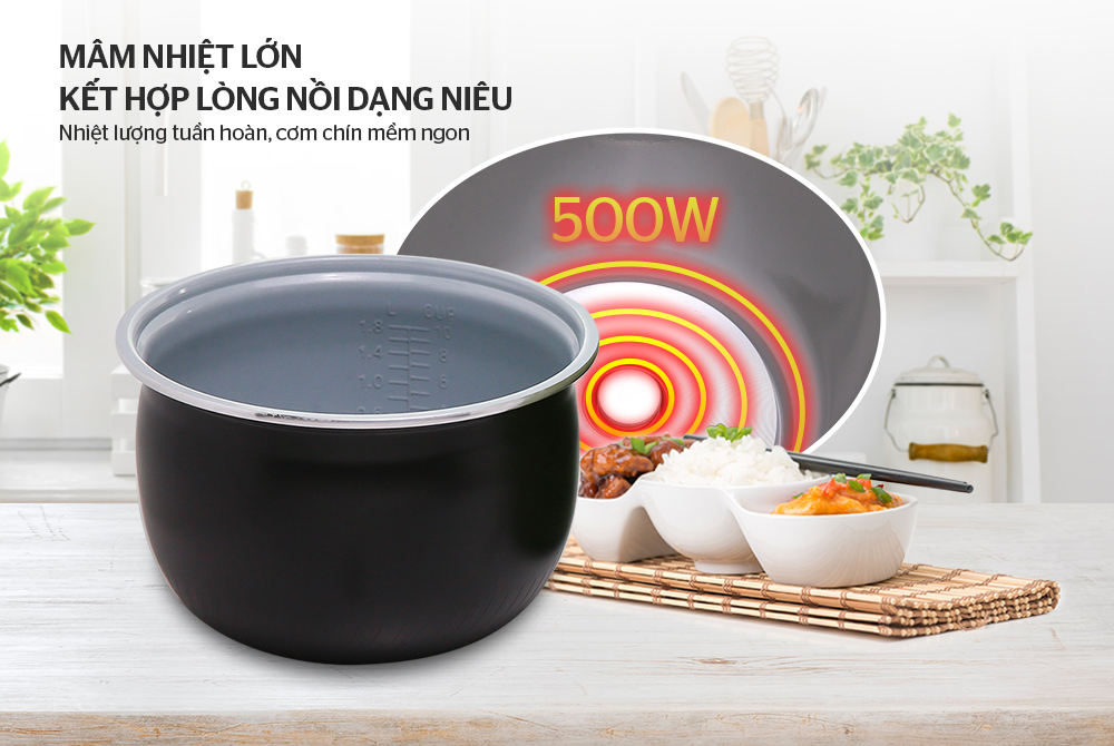 Nồi cơm điện 1.2L SUNHOUSE MAMA SHD8265G