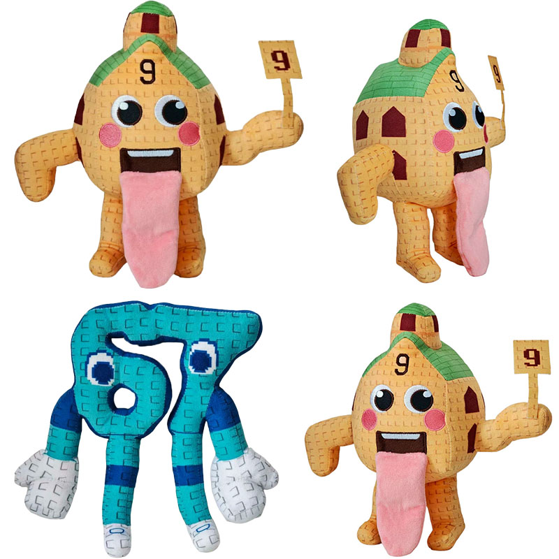25cm Steal A Brainrot Game Plush Funny No. 9 No. 67 Plush Tongue