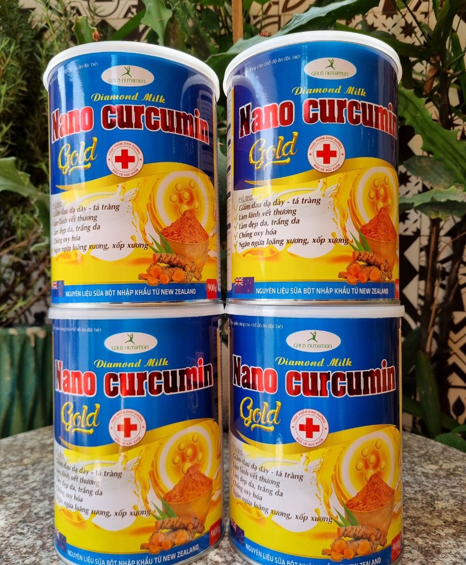 [Combo 4hộp 900g, HSD 2027] Sữa nghệ Nano Curcumin Gold.