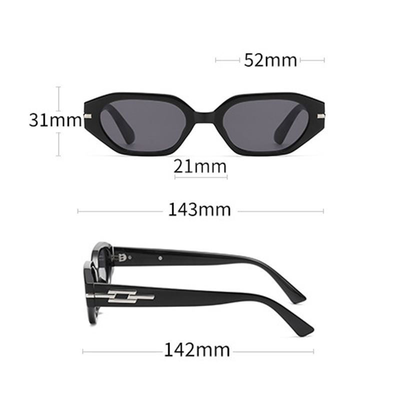 [Nhiều Màu] Mắt kính râm mát đa giác nam nữ 6504