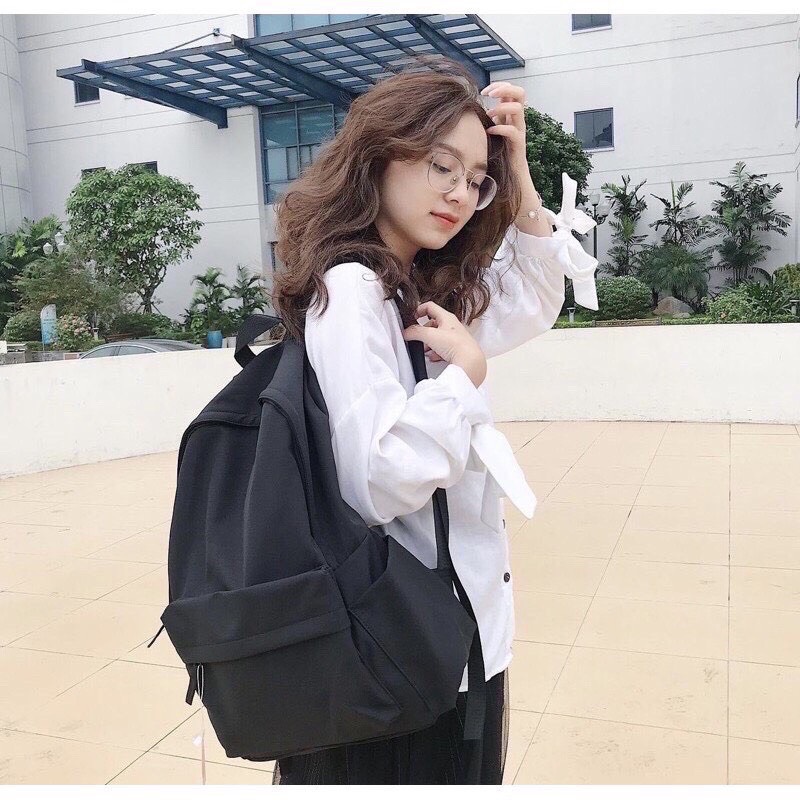 Balo Basic Phong Cách Hàn Quốc, Balo Trơn Chống Nước Đi Học