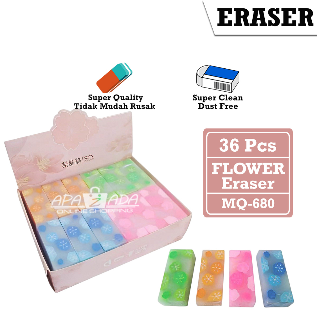 Apazada - Penghapus Pensil Murah [1 Pack - 36 Pcs Penghapus] / Hapusan ...