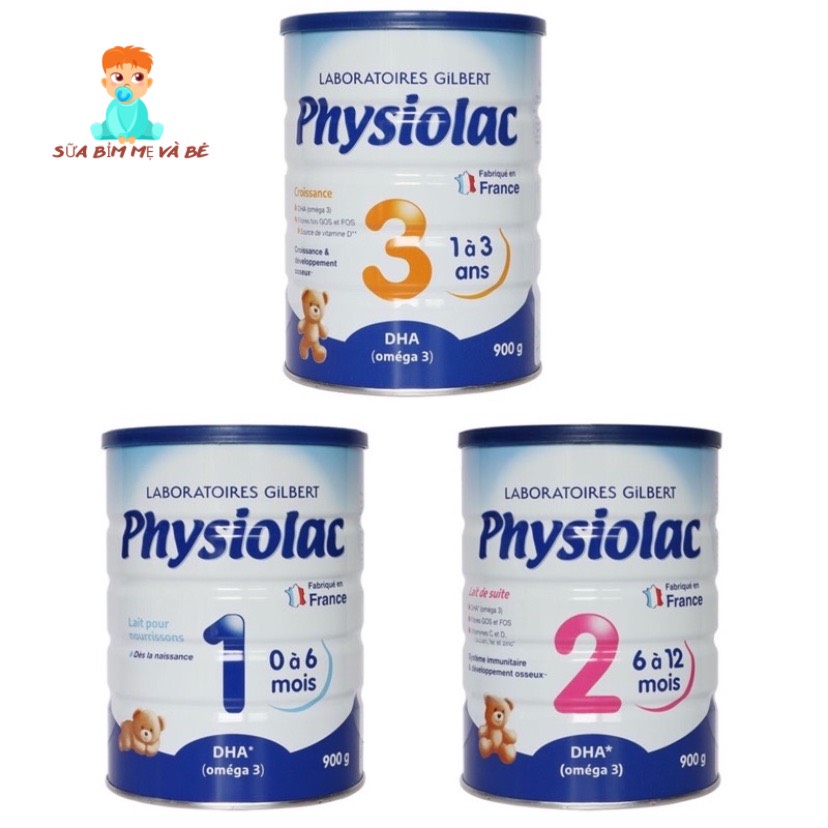 [Mẫu mới] Sữa Physiolac số 1,2,3 900g