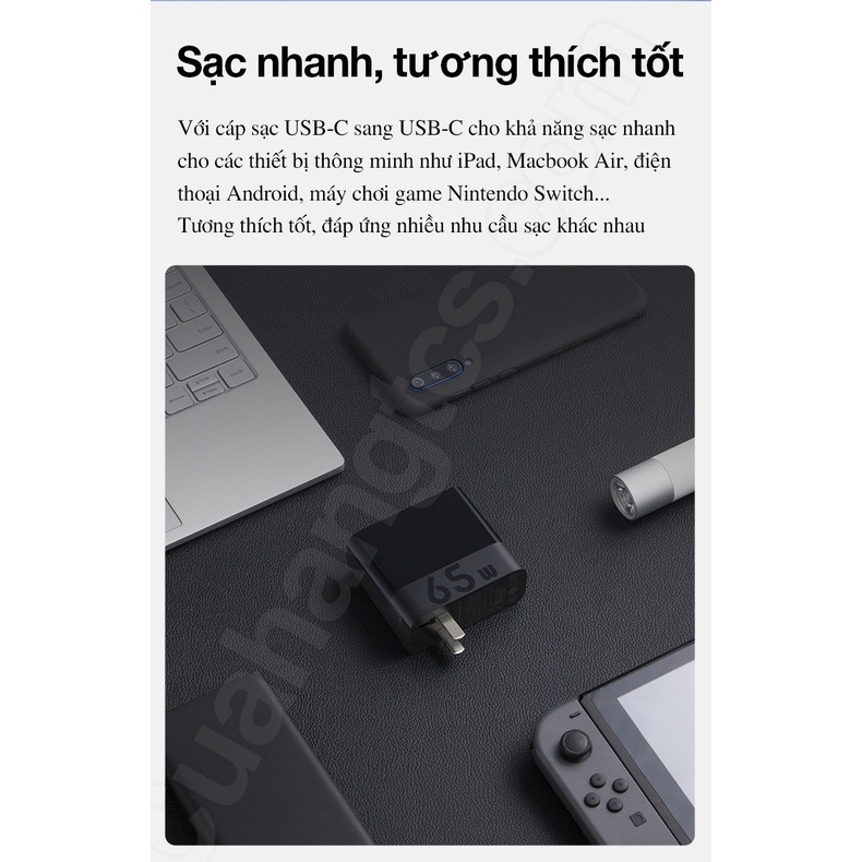 Củ sạc nhanh PD ZMI HA835 65W 2A1C