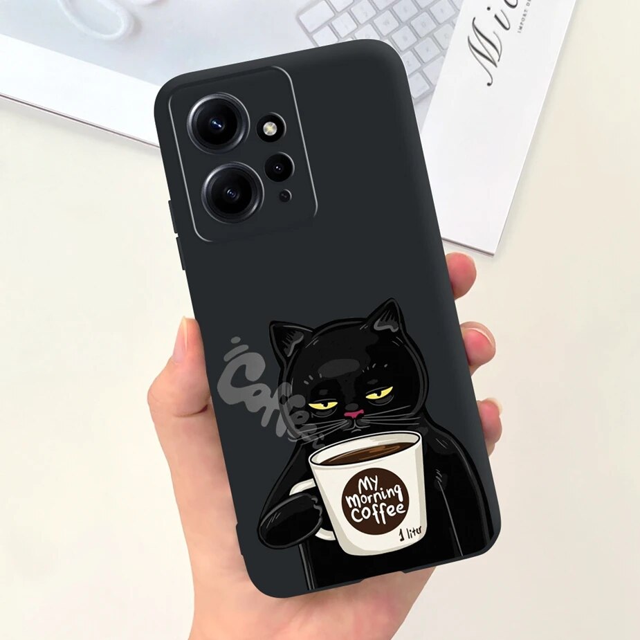 For xiaomi redmi note 12 4g case cute cartoon painted cover soft silicone phone case for redmi note 12 pro plus note12 5g casing